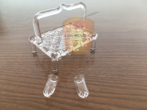 Quartz Parting and annealing basket for 12 samples