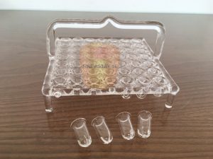 Quartz parting and annealing baskets with 49 thimbles